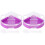 2Pièces Bain Hamster Violet ABS Transparent Pour Cage À Animal 1