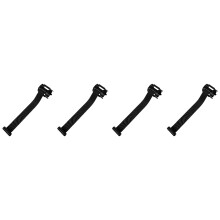 4Pièces De Barricade Rétractables Noires Pour De Foule