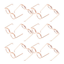 15 Stuks Mini Poppenbril Metaal Draadrand Accessoire