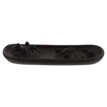 4Pièces Support Encens Céramique Noir Ornamental Ambiance Relaxante
