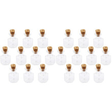 20Pièces Petites Bouteilles En Verre Cubiques Pour Souhaits Cadeaux