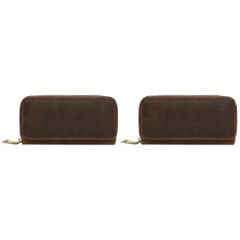 2Pièces Boîte Rangement Cuir Café Portable Pour