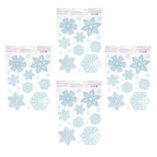 4 Stuks Kerst Window Clings Kerst Sneeuwvlok Decal Raamstickers