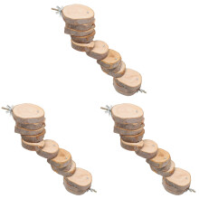 3Pièces Échelle De Jeu Beige En Bois Pour Perroquet Hamster