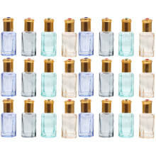 24Pièces Flacons Cosmétiques Roll-on En Verre Bille En Acier