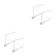 4Pièces Séparateurs D'étagère Transparent Pour Placard