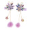 12Pièces Épingles Fleurs Violet Pour Filles Accessoires Durable 1