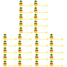 30Pièces Embouts Pailles PVC Protection Décor Ananas