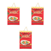 3Pièces Calendrier Mural Déchirable 2024 Rouge Style Dragon Chinois