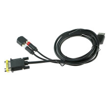 For Dreamcast VGA High Definition Cable with RCA Audio Adapter HD Box PAL NTSC Video Output Converter