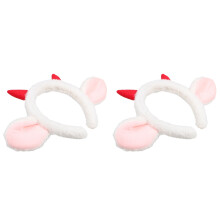 2Pièces Bandeau Rouge Oreilles De Mouton Pour Décoration