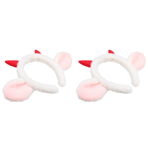 2Pièces Bandeau Rouge Oreilles De Mouton Pour Décoration
