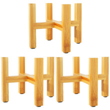 3Pièces Étagère Plantes En Bois Khaki Pour Décoration Intérieure