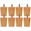 8Pièces Pieds En Bois Pour Maison Beige 1