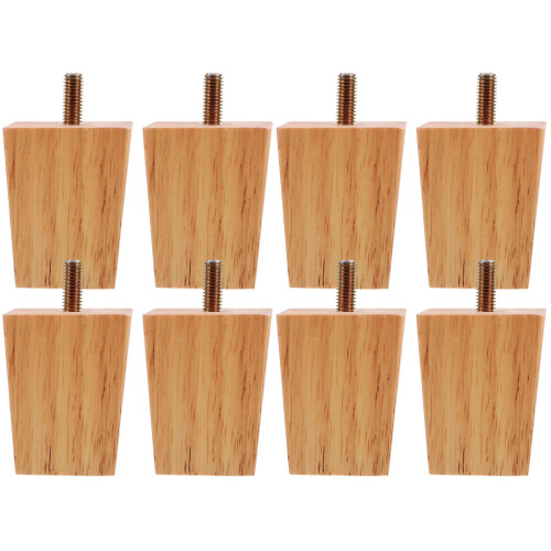 8Pièces Pieds En Bois Pour Maison Beige