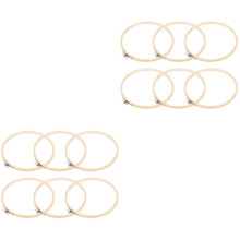 12Pièces Kits Broderie Cercle Rond Bambou Kaki Facile À Utiliser