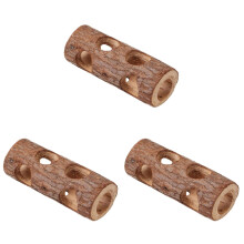 3Pièces Tunnels En Bois Pour Hamsters Coffre Animaux Petits