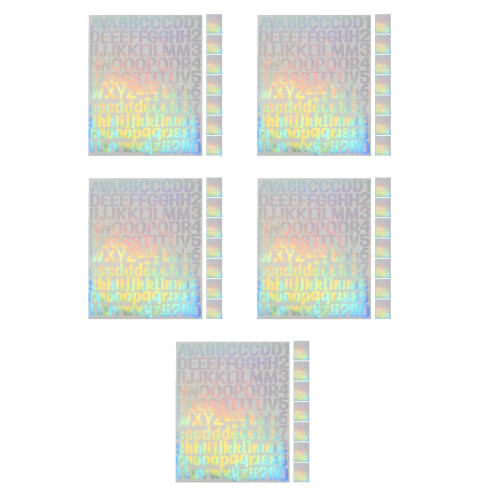 40Feuilles Lettres Vinyle Étanches Holographiques Pour Décor