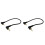 2Pièces Câble Extension Audio 3,5mm Double Angle Noir Pour 1