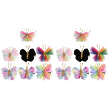 14Pièces Barrettes Tissu Coloré Clips Femmes Filles