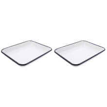 2Pièces Plateau Organisateur En Émail Durable Pour Laboratoire