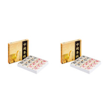 2Pièces Jeu Éducatif Échecs Chinois 3D Beige Résine Résistant