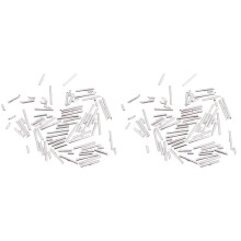 200Pièces Tubes Espacers Métalliques Argent Pour Perles