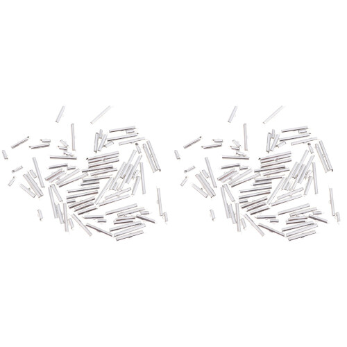 200Pièces Tubes Espacers Métalliques Argent Pour Perles