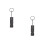 2Pièces Sifflet D'alerte Acier Inoxydable Durable Usage Extérieur Noir 1