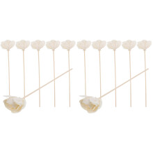 12Pièces Bâtons Diffuseurs Arômatiques Bois Khaki Décor Maison