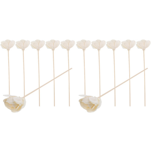 12Pièces Bâtons Diffuseurs Arômatiques Bois Khaki Décor Maison