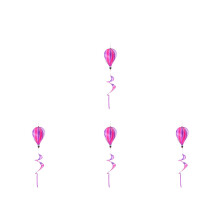 4Pièces Éoliennes En Tissu Ballon Couleur Violet