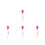 4Pièces Éoliennes En Tissu Ballon Couleur Violet 1