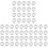 60Pièces Supports Clips D'oreilles Argent En Acier Pour DIY 1