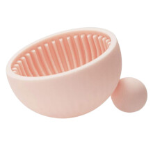 3Pièces Bol Nettoyage Silicone Pratique Pinceaux Rose