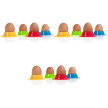 12Pièces Ronds Coquetiers En Silicone Aliments Couleurs Aléatoires