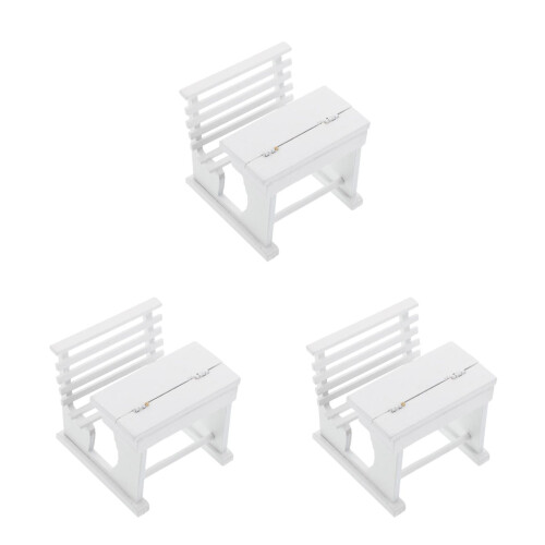 3Pièces Bureau En Bois Miniature Pour