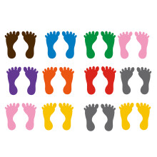 96Paires Stickers Pied Forme Étanche Pour Sols Piscines