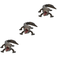 3Pièces Modèles Animaux Noir Figurines Éducatives Et Décoratives