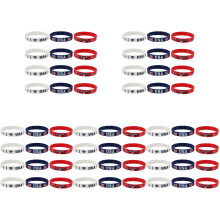 60Pièces Bracelets De Poignet Patriotique En Silicone Pour