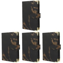 4Pièces PU Pour Cahier A6 Noir Protection Pratique