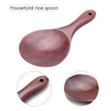 5X Teak Wood Spoon Natural Solid Wood Rice Spoon Wooden Rice Paddle  Potato Serving Spoon Wooden Kitchen Utensils