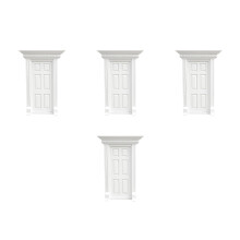 4Pièces Mini Meubles Portes Bois Blanches Décor Maison Miniature