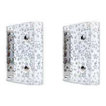 2X Cubierta para Carpeta Económica A7, Carpeta de 6 Anillas de PVC Transparente, Protector de Carcasa Recargable para Cuaderno con Estrella Brillante