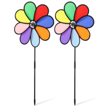 8Pièces À Vent Coloré En Plastique Pour Jardin Extérieur