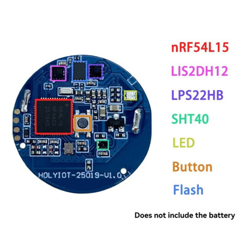 NRF54L15  Beacon BLE 6.0 with Temperature, Humidity, Barometric Pressure and Accelerometer Sensor Low Power
