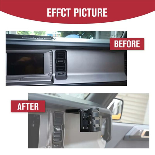 Multi-Function Water Cup Holder Phone Stand Mount Bracket for  Bronco 2021-2024 Interior Accessories 2