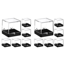 Vitrina de Plástico Transparente para Colección de Rocas, 12 Unidades, Organizador Resistente para Guardar Piedras Preciosas, Joyas y Objetos de