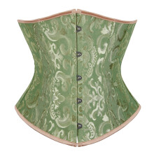 Corset Lacé Femme Gothique Vert Émeraude Satin M - Ceinture Underbust Amincissante Style Renaissance Victorien