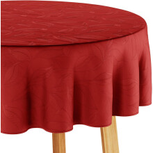 Nappe Moderne Anti-Taches Ovale 130x180 cm Élégante Rouge — nappe de table, linge de salle, nappe jacquard